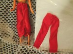 barbie red nylon skirt pants b